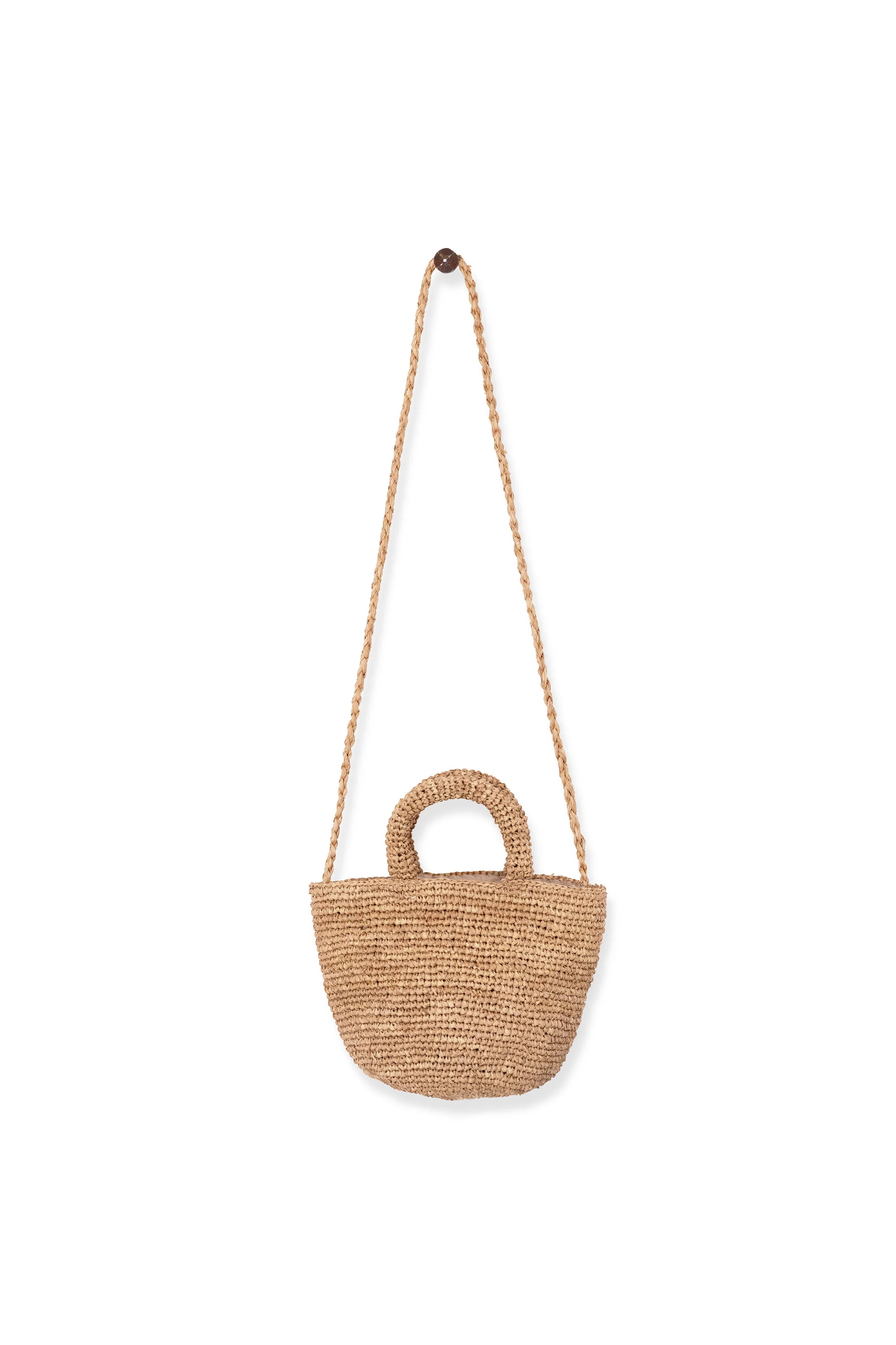 BORSA RAFIA SECCHIELLO CON MANICI E TRACOLLA - Image 6