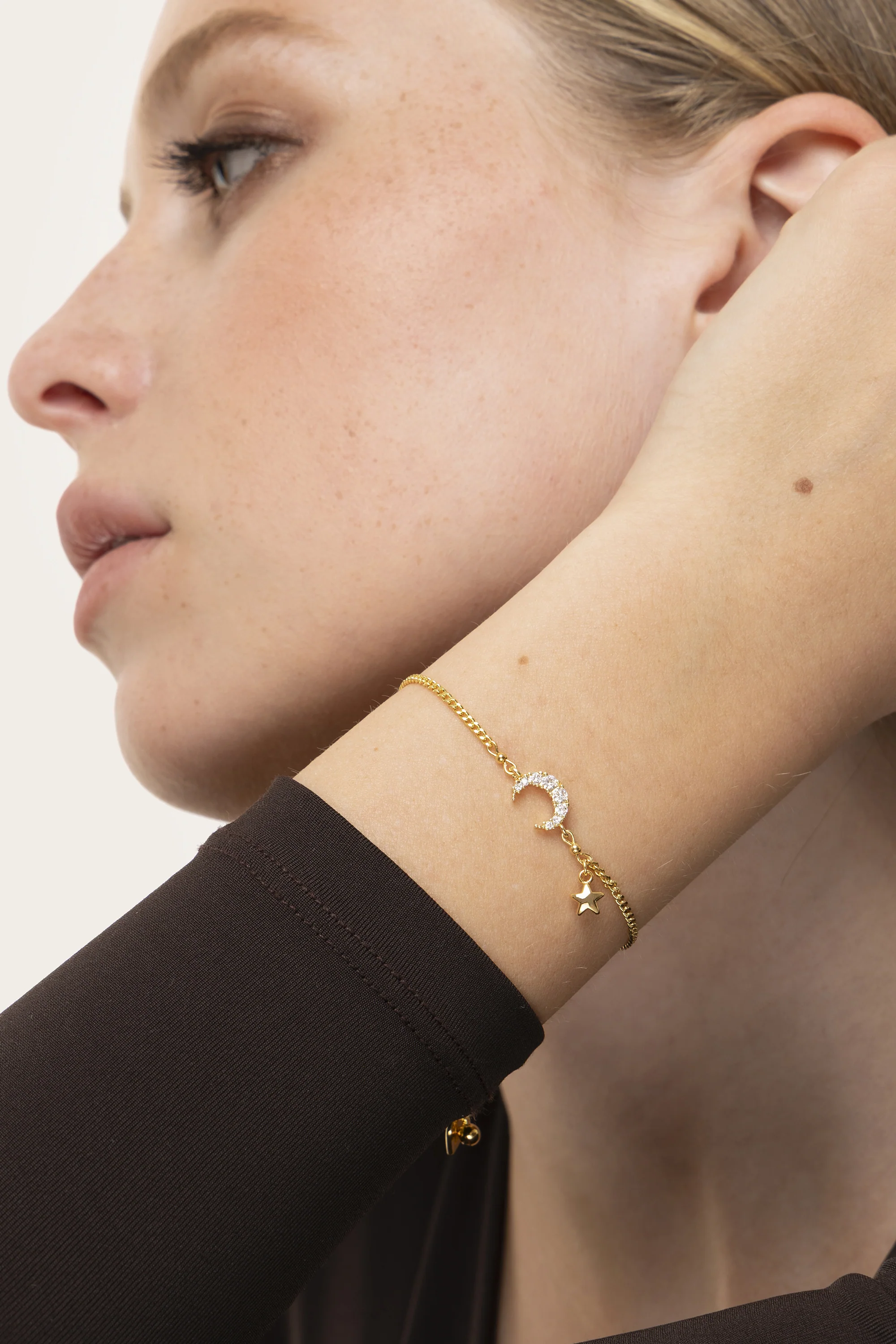 BRACCIALE CATENA LUNA MICRO ZIRCONI - Image 2