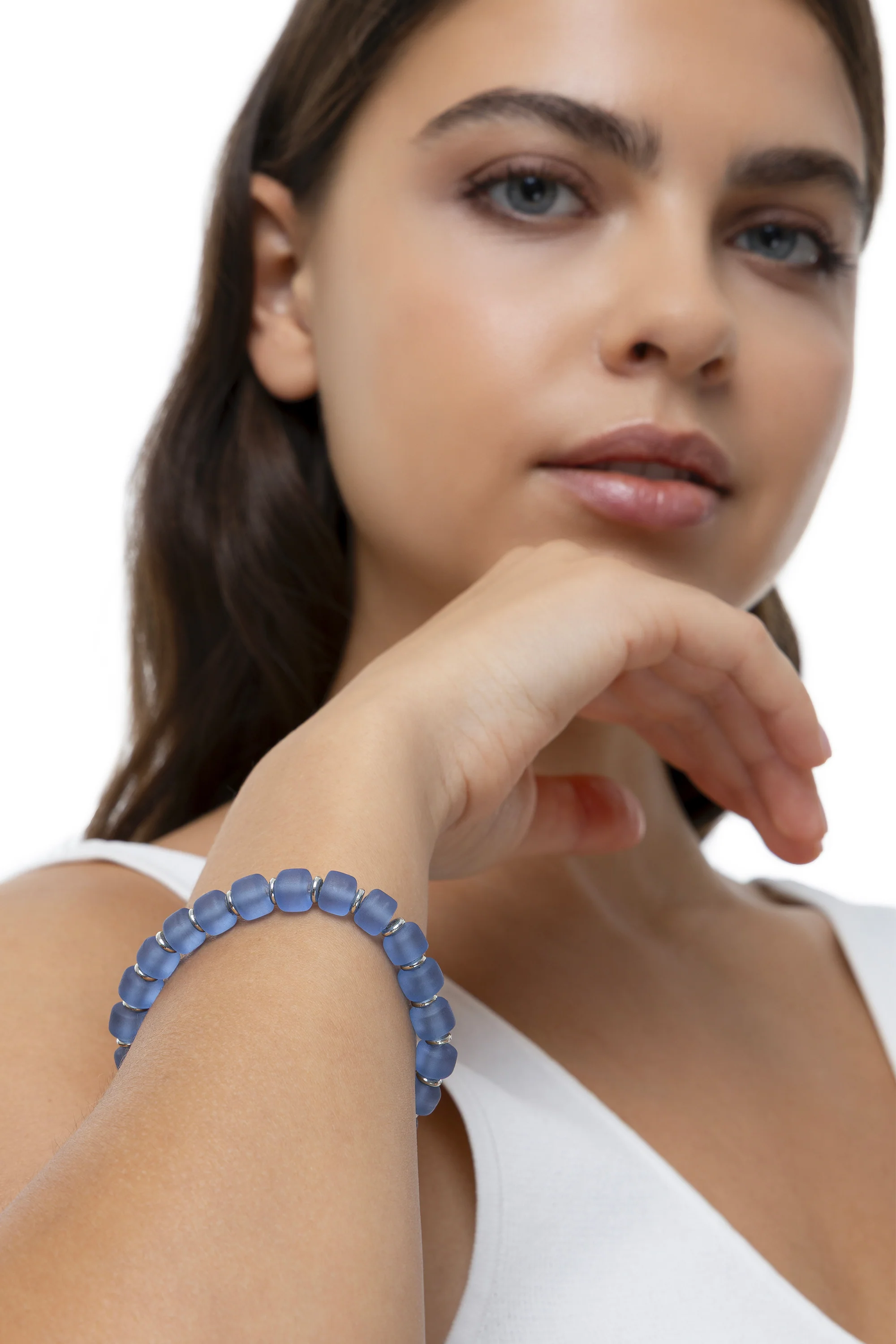 BRACCIALE ELASTICO CILINDRI VETRO - Image 2