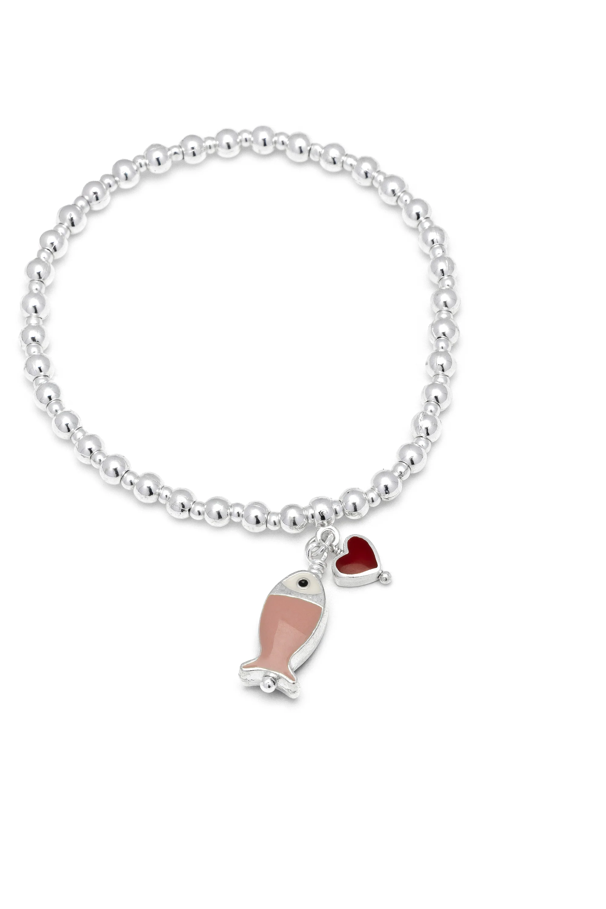 BRACCIALE ELASTICO PENDENTE PESCE ROSA - Image 4
