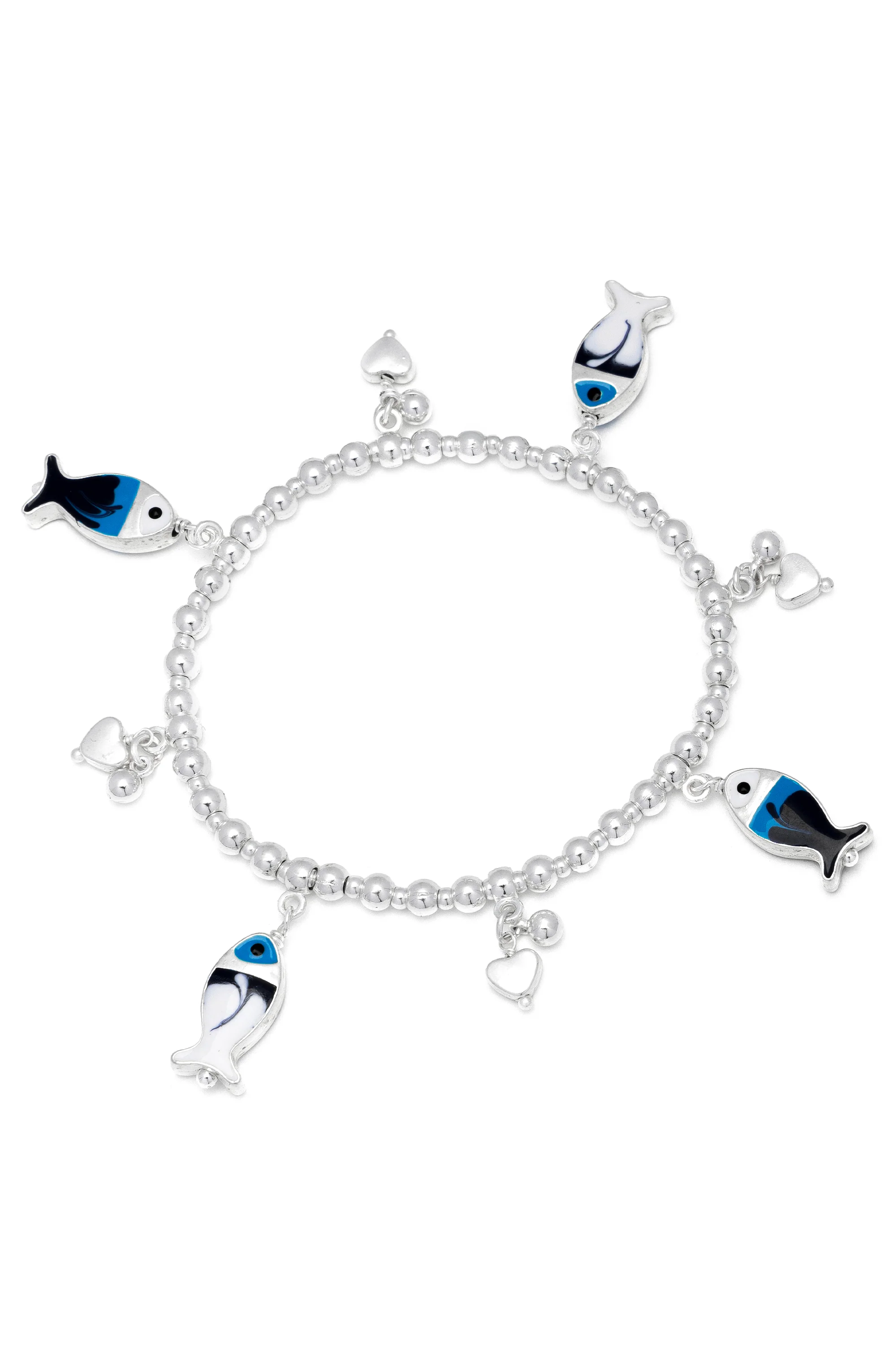 BRACCIALE ELASTICO PENDENTI PESCI BLU - Image 4