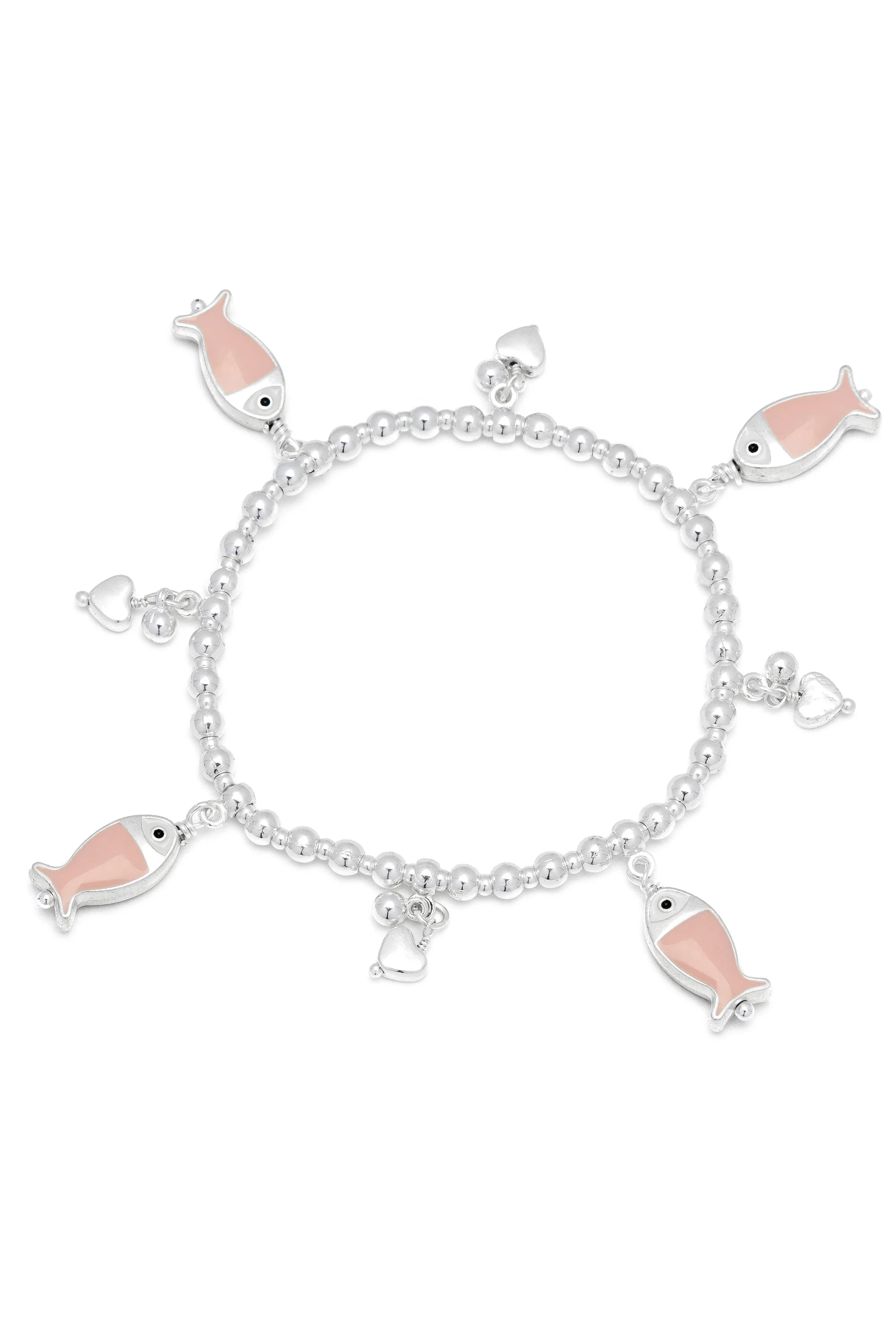 BRACCIALE ELASTICO PENDENTI PESCI ROSA - Image 4