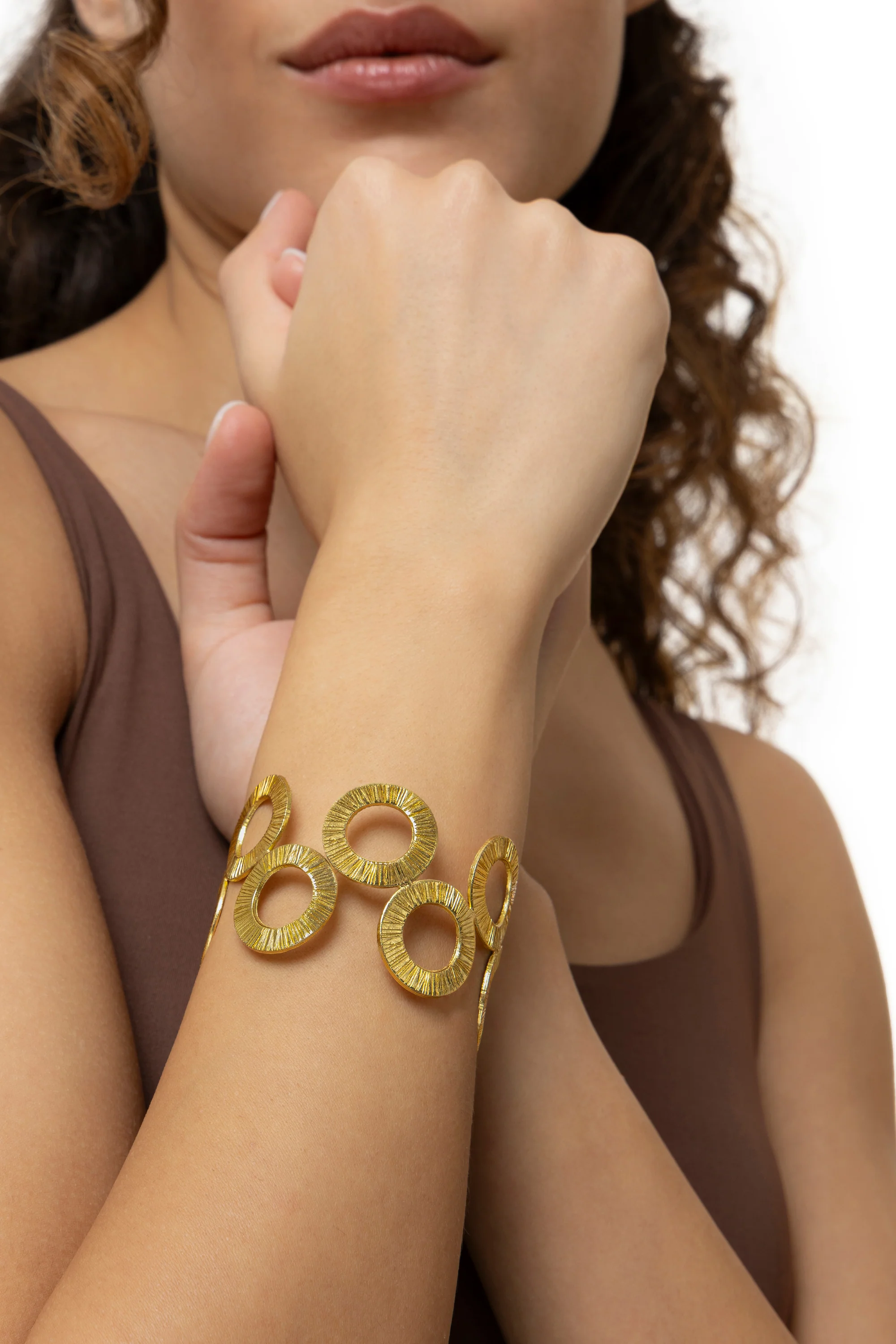 BRACCIALE FASCIA CERCHI RIGATI - Image 2