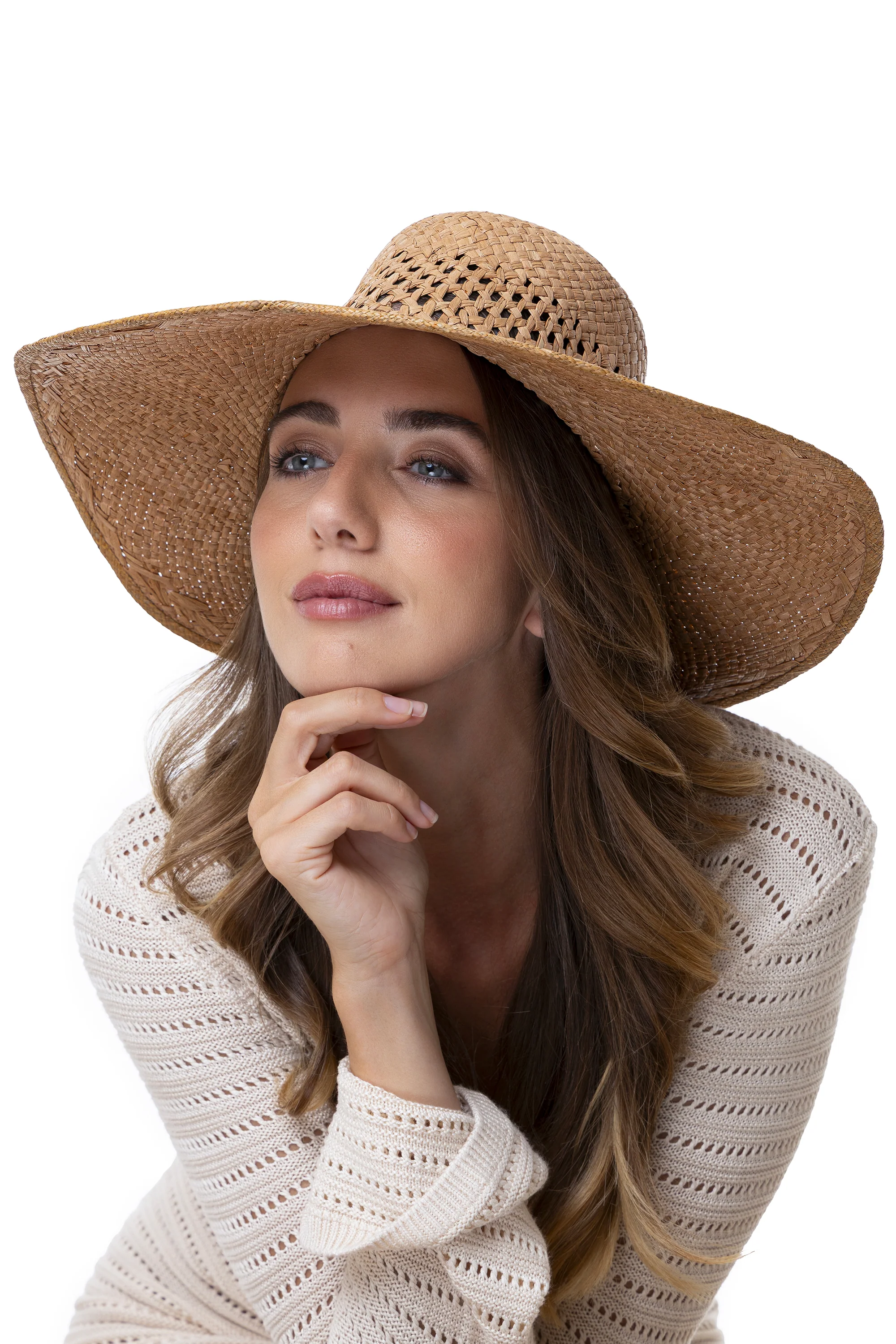 CAPPELLO RAFIA POMPON CROCHET - Image 2