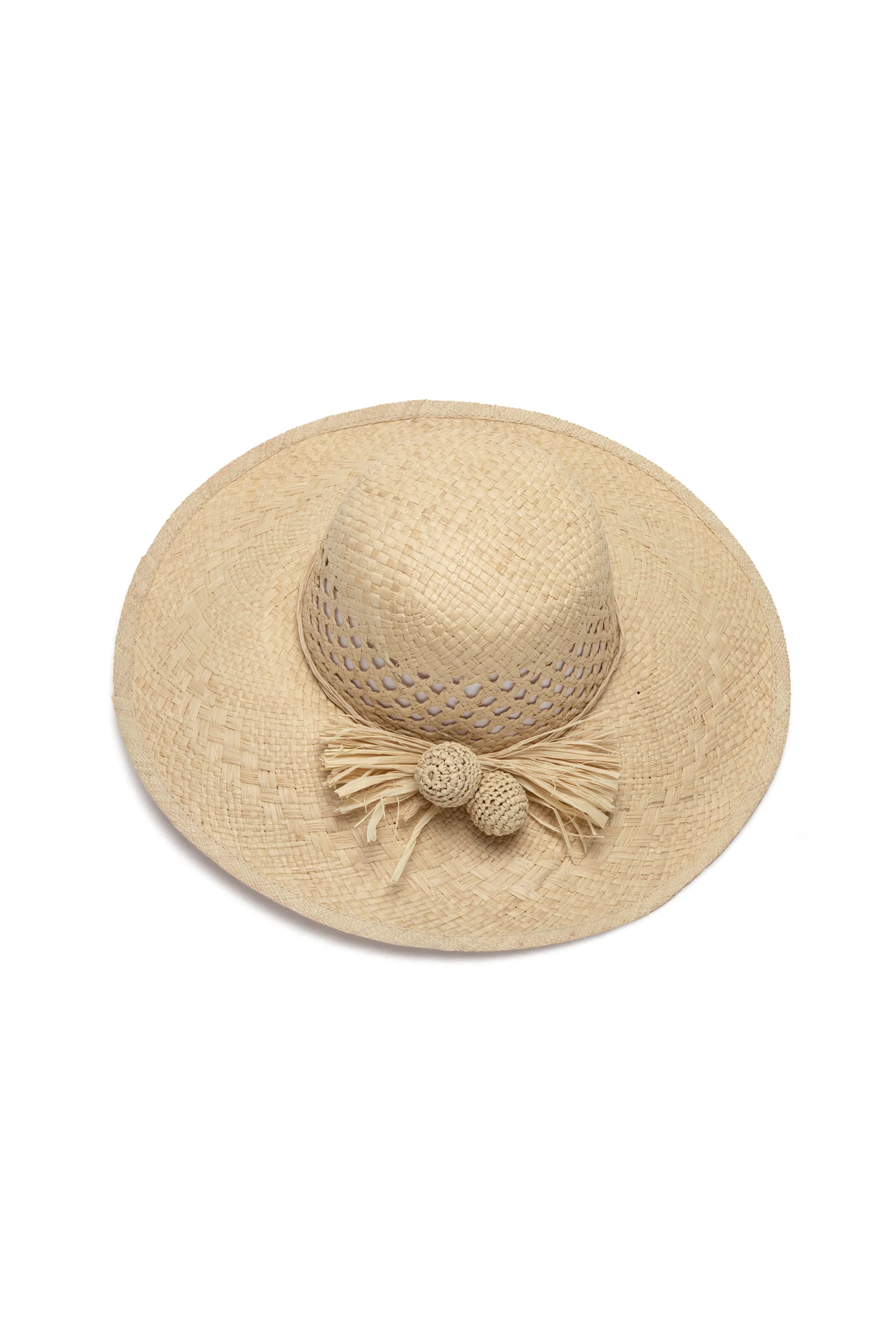 CAPPELLO RAFIA POMPON CROCHET - Image 5