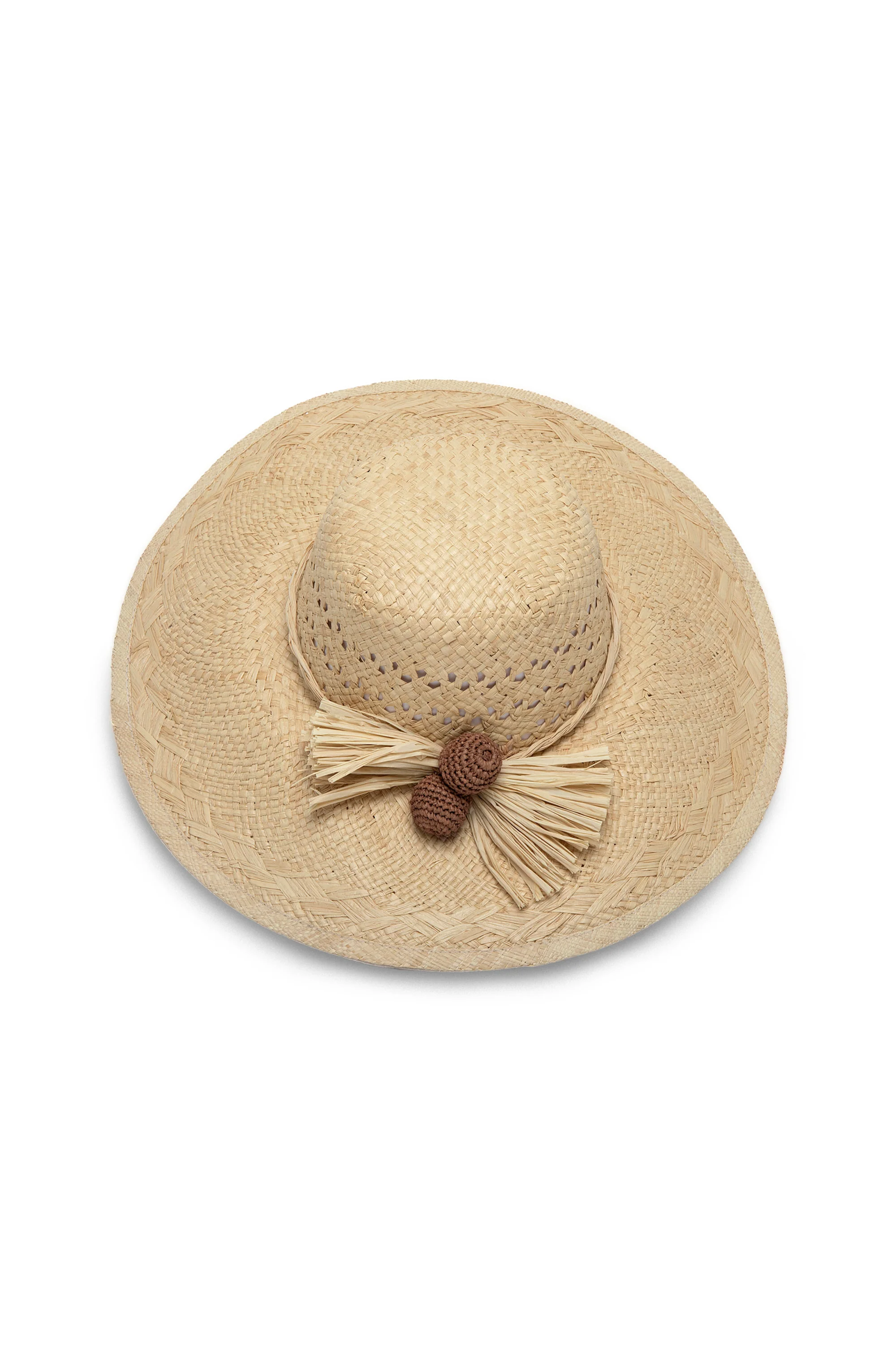 CAPPELLO RAFIA POMPON CROCHET - Image 7