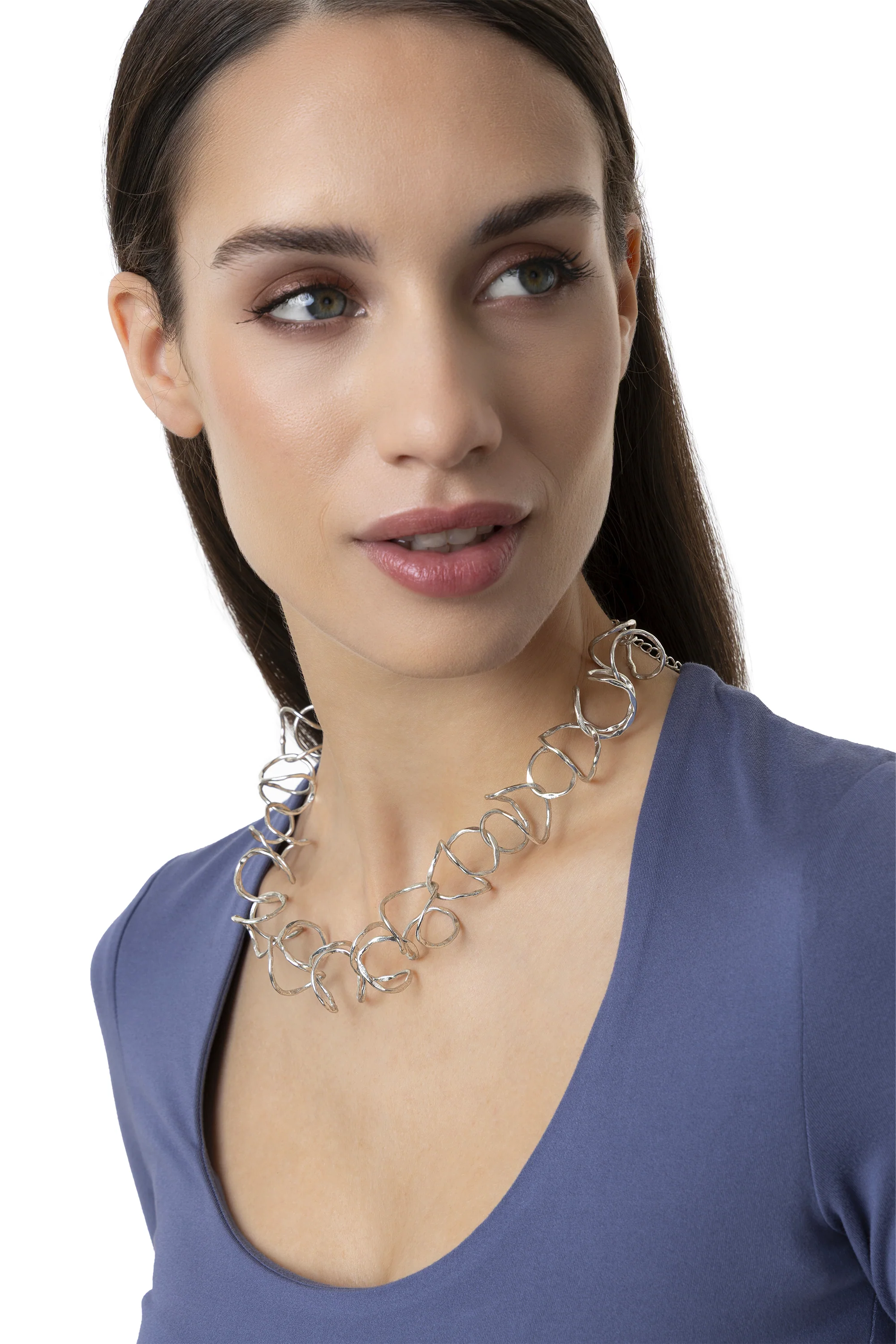 COLLANA CURVE SILVER - Image 2