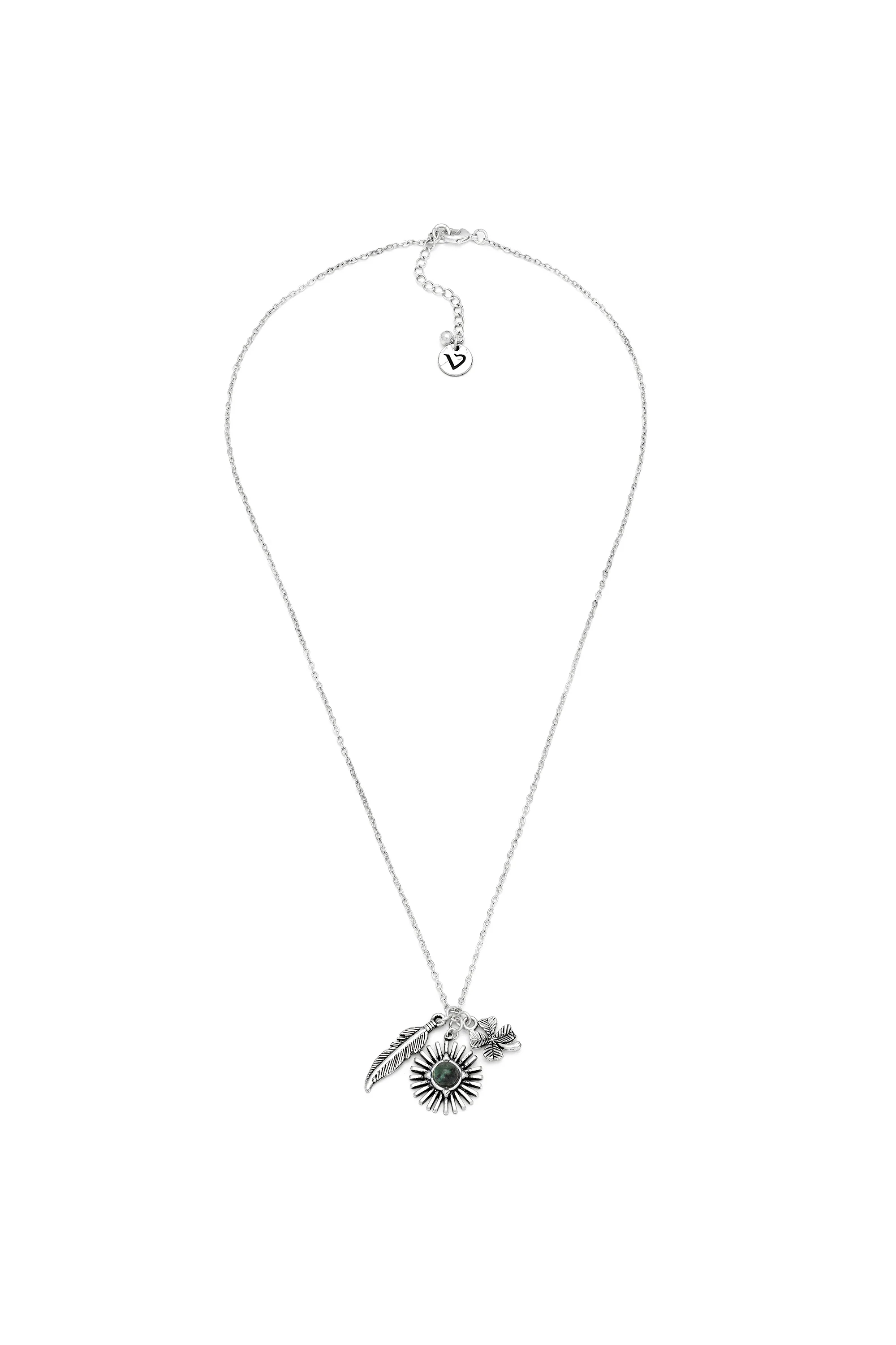 COLLANA QUADRIFOGLIO PIUMA