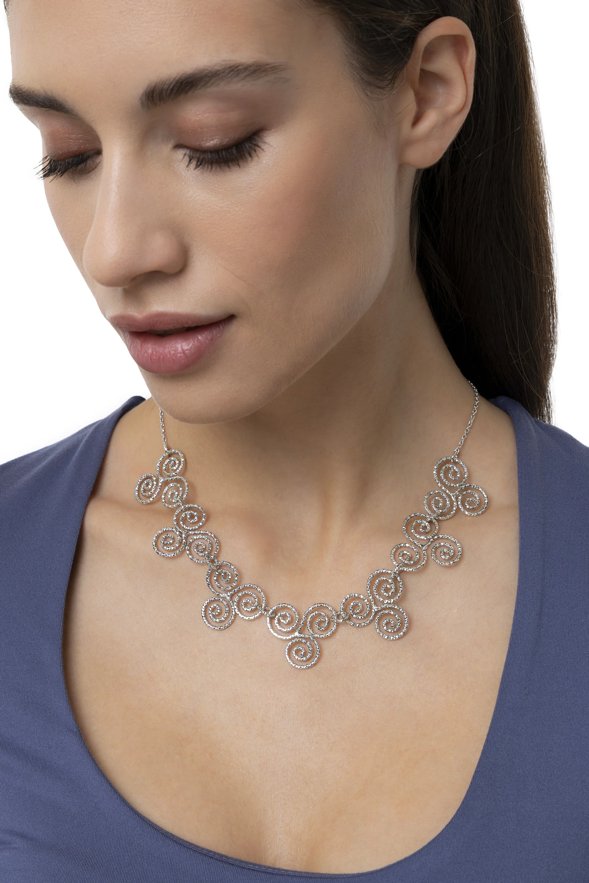 COLLANA TRIS SPIRALI SILVER - Image 3
