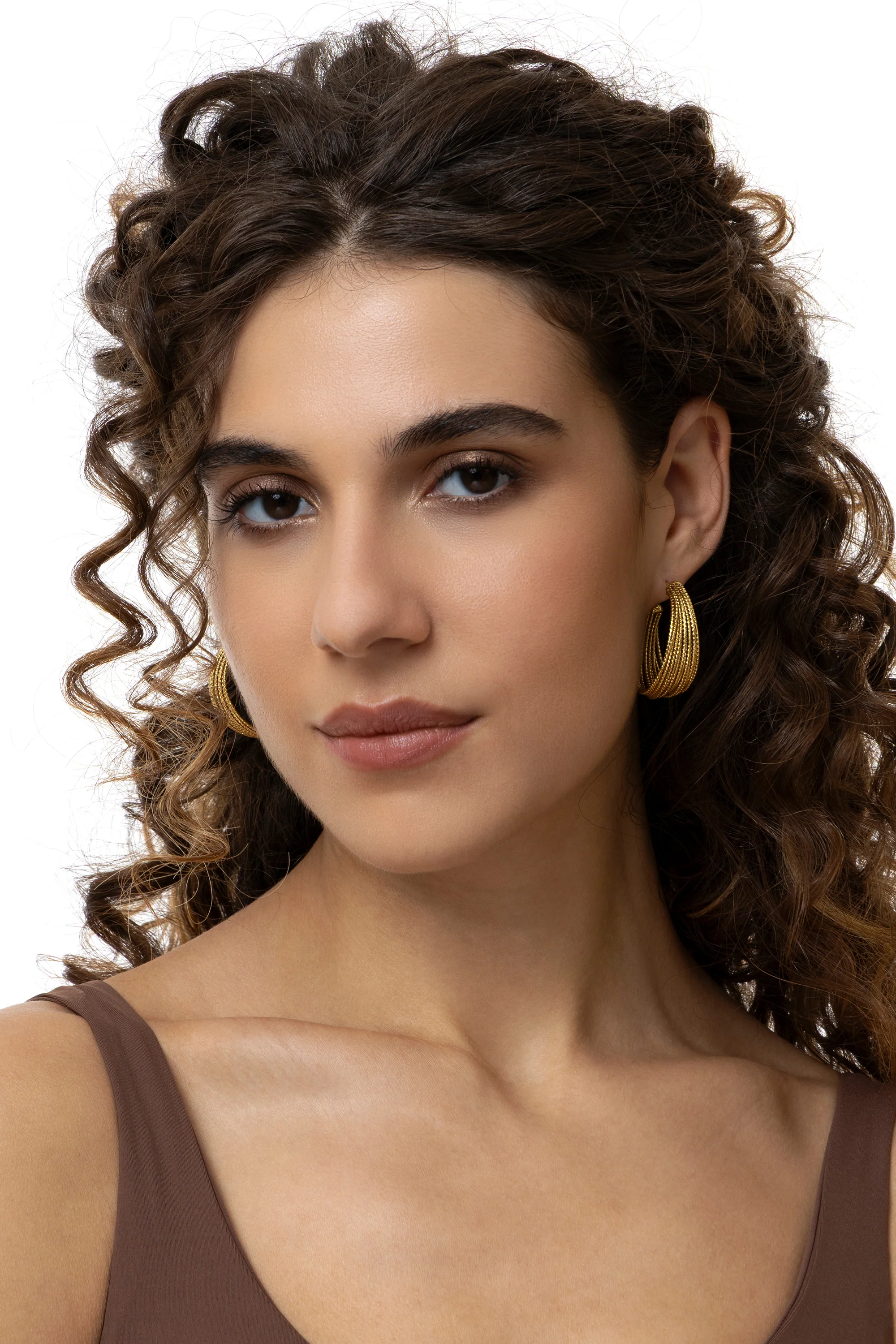 ORECCHINI C HOOP MULTILINEE - Image 3