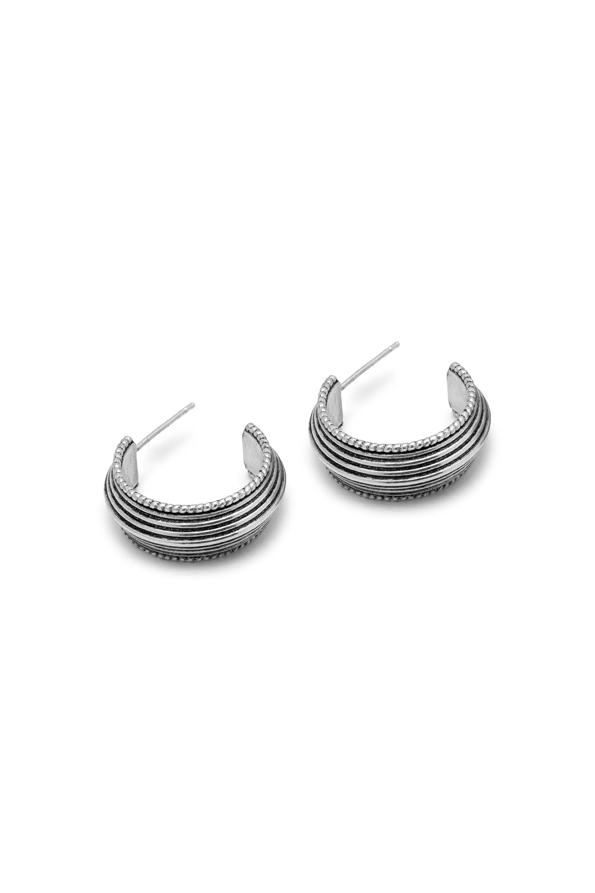 ORECCHINI C HOOP TEXTURE MIX - Image 4