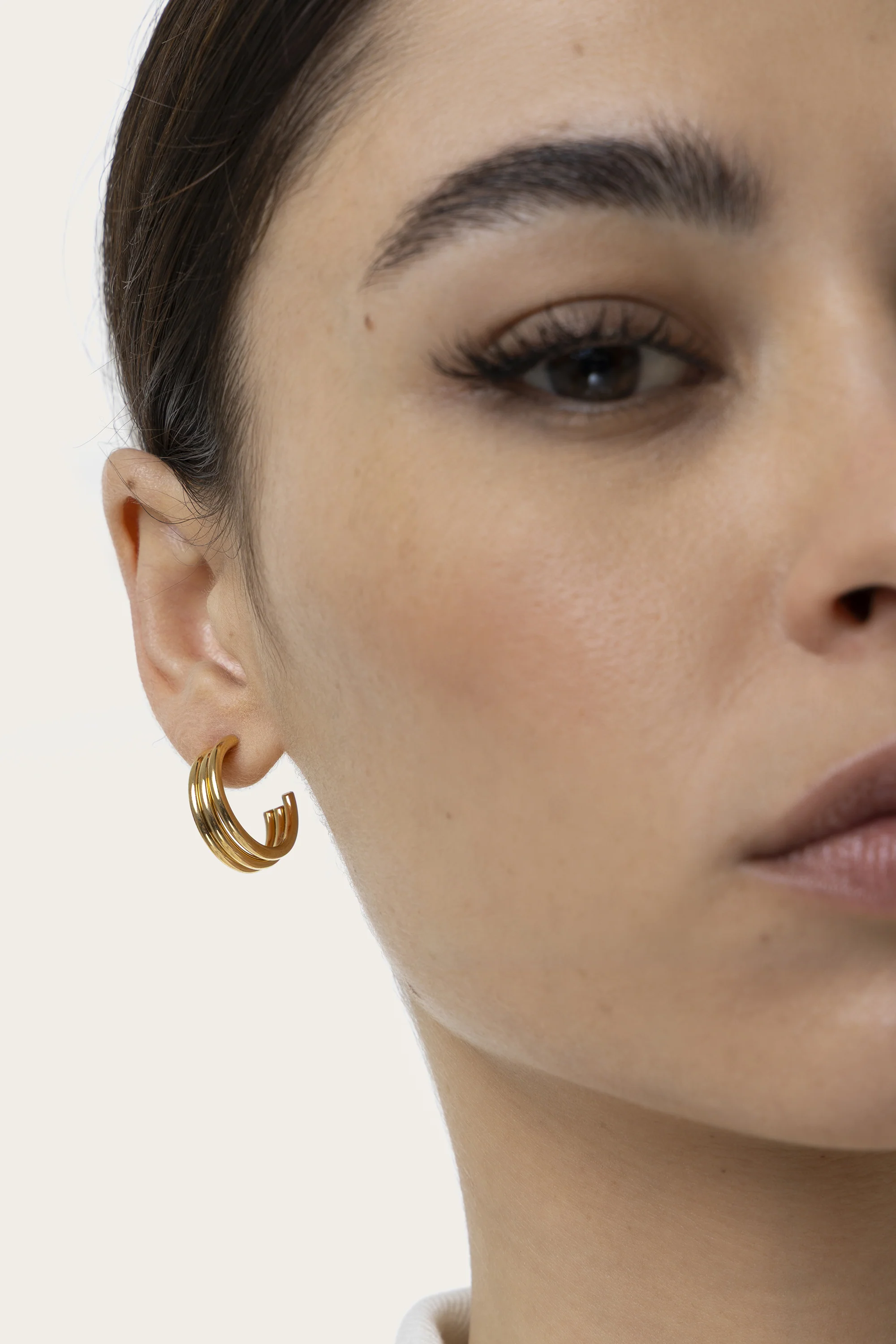ORECCHINI HOOPS TRE LINEE - Image 2