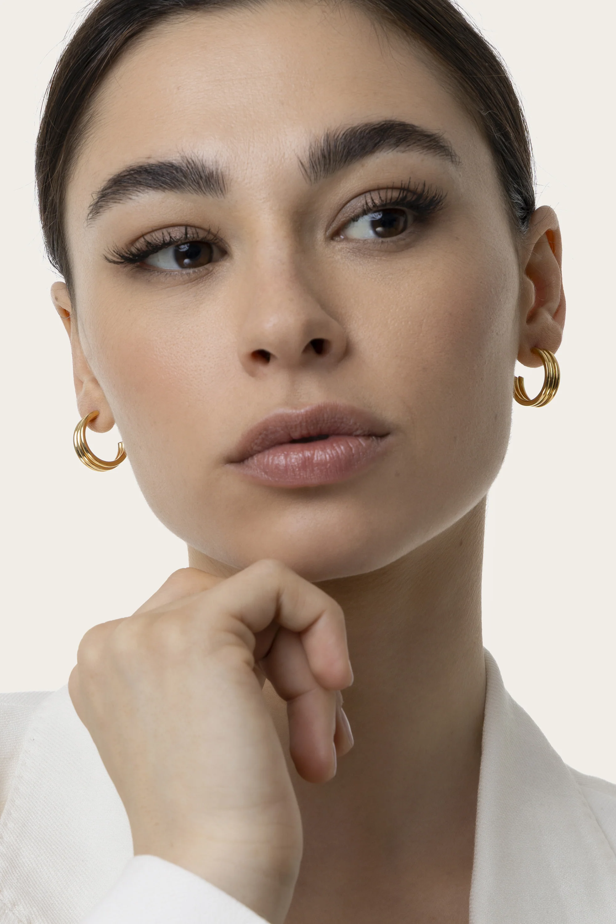ORECCHINI HOOPS TRE LINEE - Image 3